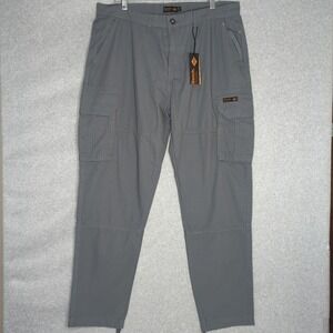 Bench DNA Benbolio Cargo Pants Men 38 Steel Grey Utility Outdoor Casual Trousers